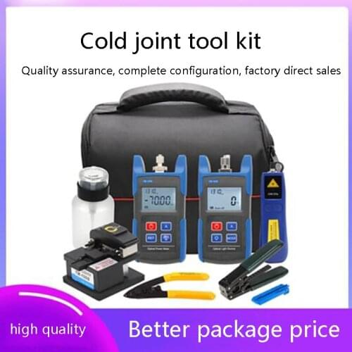 FTTH fiber cold splicing tool kit optical power meter light source fiber cleaver tool box fiber tool kit