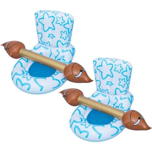 Swimming Pool Inflatable Floating Toilet Mount Chair with Blow Bar Funny Adult 63HE