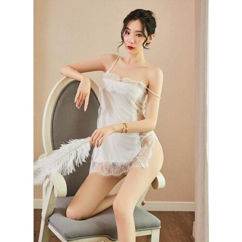 2020 New Femme Long Gowns Sexy Silk Lingerie Satin Dress Night Dress Gowns Women Sleepwear Nightwear silk Homewear Black nighty