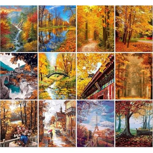 Autumn Scenery Landscape Home Decoration painting art print poster mural family bedroom wall decoration No Frame