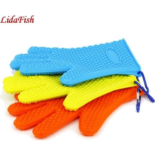 1 Pc Fishing Gloves Anti-skid Gloves Catch Fish Thickening Rubber Outdoor Fishing Gear Tackle Gloves Fishing Tools