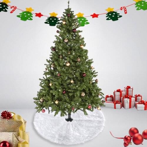 Plush Christmas Tree Skirt solid color Xmas festival decoration props holiday scene gift Christmas tree skirt ornament