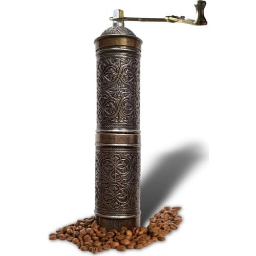 Authentic Traditional Ottoman Pattern Copper Pepper Salt Spice Mill Hand Mill Handwork Kitchen Accessory Gift