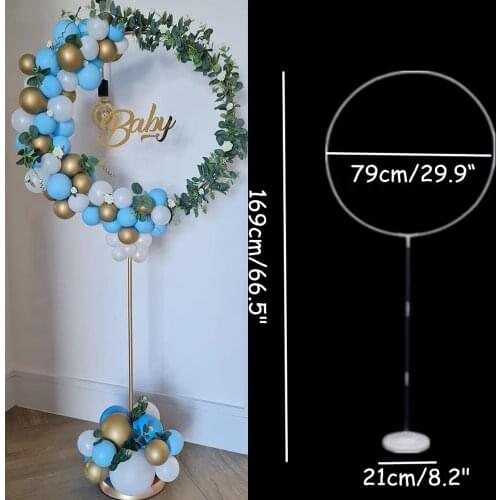169cm Round Circle Ballon Stand Balloons Hoop Holder Colmn Weddng Backdrop Balons Farme Birthday Party Baby Shower Decoration