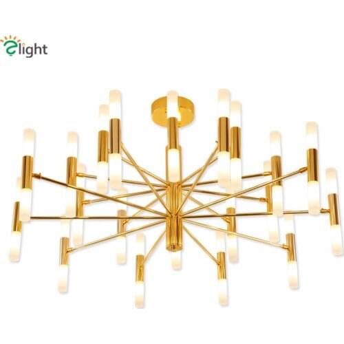 Post Modern Lustre Gold Led Chandelier G4 Luminaria Ceiling Chandelier Lighting For Living RoomChandelier Lighting Fixtures