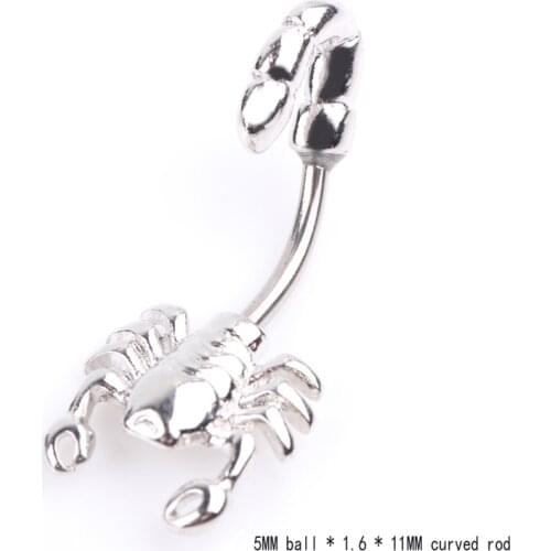 Simple Piercing Belly Button Buckle Ring Fashion Accessories Scorpion Shape Piercing Buckle Ring Body Jewelry