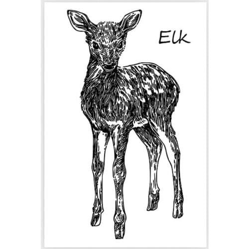 6*9 Lovely Elk Craft Transparent Silicone Stamp for Scrapbooking DIY Photo album Card Making Decorative Clear Stamp Sheet