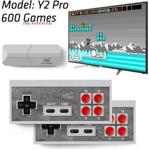 Retro Video Game Console Wireless USB Console Support TV Out Built In 600 Classic Video Games Dual Handheld Gamepads