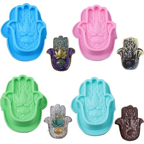 1PCS DIY Hand of Fatima Eye of God Silicone Candle Mold Handmade Cake Soap Mould Making Aromatherapy Plaster Supplies Tools