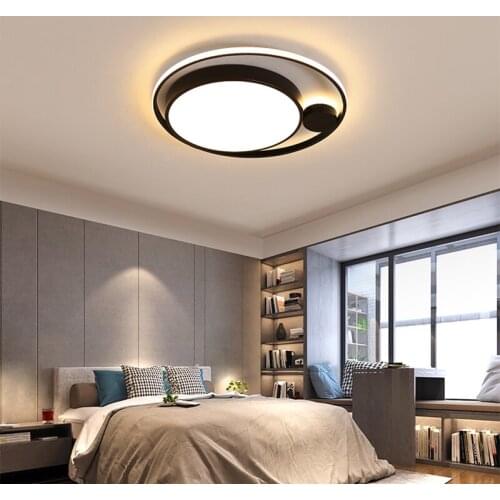 European style modern simple and versatile bedroom LED ceiling lamp solid color beautiful and delicate