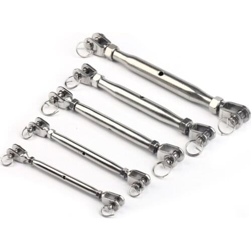 304 Stainless Steel M5/M6/M8/M10/M12/16/20 Rigging Screw Closed Body Jaw Jaw Turnbuckle 5/6/8/10/12/16/20 Thread SODIAL