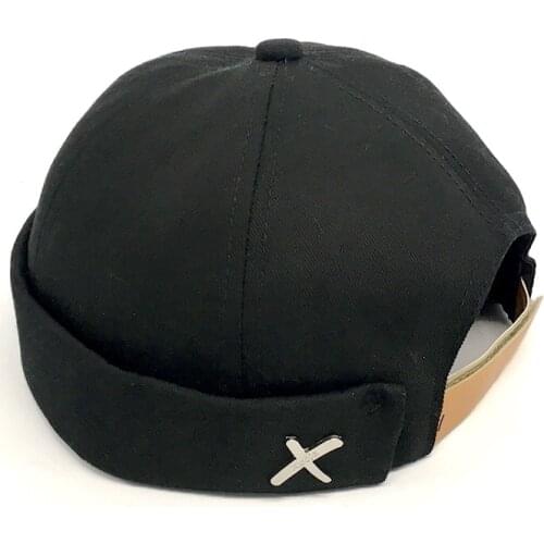 Vintage Dome Hat Mens Solid Color Velvet Beanies For Men Docker Sailor Crimping Brimless Skull Caps Casual Hip Hop Cap