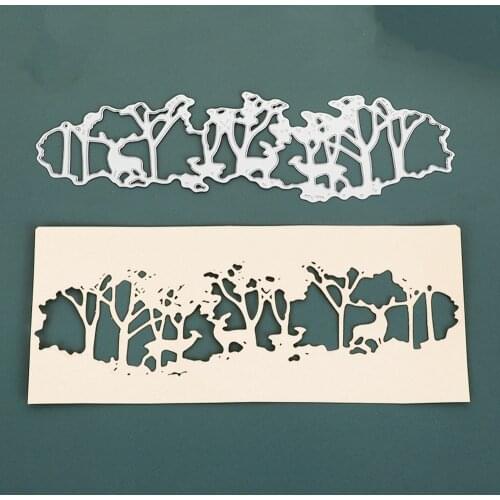 Forests Animal Cutting Dies Album Card Making Crafts Embossing Stencil Slimline Dies Clear Stamps Scrapbooking DIY Mold