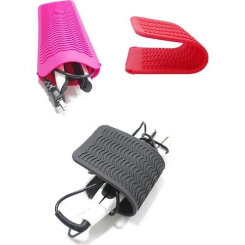 High Quality Insulation Mat Silicone Non-slip Heat Resistant Mat Storage Pouch Hair Straightener Curling Iron Pad Bags