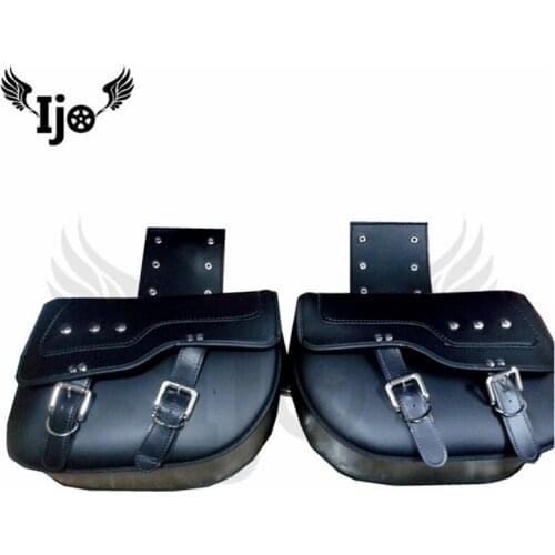 Top quality PU leather mochila moto helmet bag motorcycle bag for Vespa harley softail bauletto moto sacoche moto saddle bag