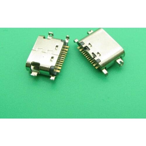 10pcs High speed data interface micro 3.1 usb DIY 16pin USB-C Type C mother Socket Connector SMT type charging interface