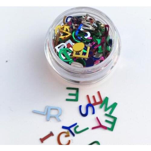 360 pcs Laser Nail Glitter Sequins 3D Mixed Letter 26 Designs Holographic Nails Pailette Manicure Nail Art Decor Full Beauty