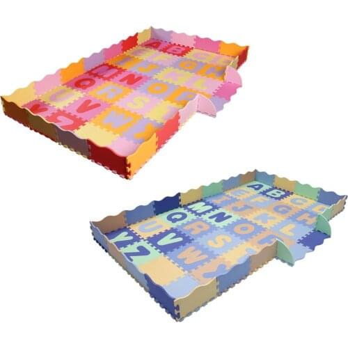 54PCS Soft Foam Baby Play Mat With Fence Thick Interlocking Foam Floor Mat Puzzle Playmat Tiles Baby Crawling Mat