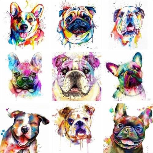 5D Diy Diamond Painting Dog Full Square 3D Diamond Embroidery Animals Cross Stitch Rhinestones Art Mosaic Handicraft Home Decor