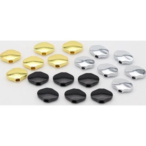 6 pcs Golden/Black/Sliver Metal Guitar Tuning head keys Tuners Electric Guitar Buttons knobs Handle Flower shape