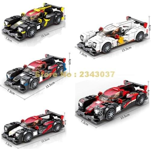 607301-4 Champion Racing Car Team Supercar Racer Sportscar Building Blocks Toy