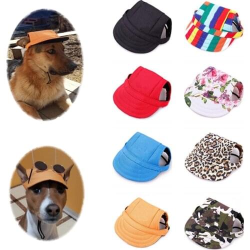 Dog Baseball Cap Adjustable Dog Outdoor Sport Sun Protection Baseball Hat Cap Visor Sunbonnet Outfit for Puppy Small Dog Pet Cat