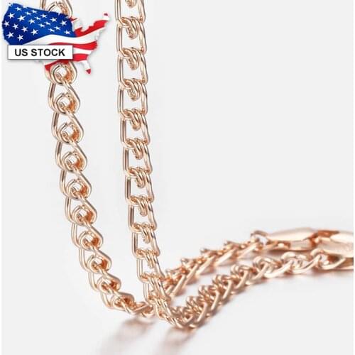 3mm Men Womens Snake Chains Necklace 585 Rose Gold Link Filled Fashion Jewelry Gifts Wholesale Party Wedding 50 60cm GN462