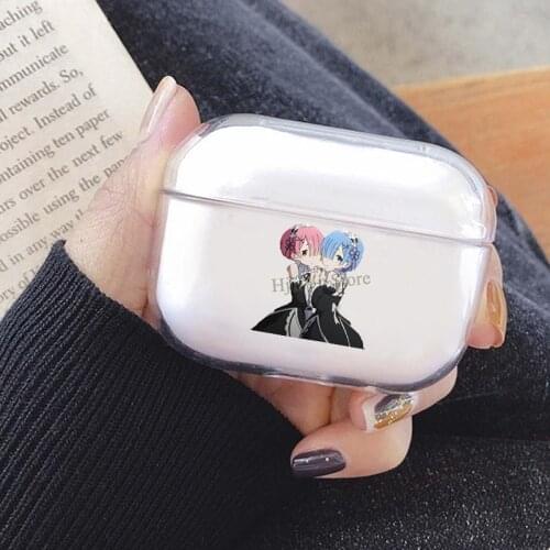 Anime RE ZERO Ram and Rem Cover For AirPods Pro 3 Air Pods Case Earphone Accessories TPU Protector Airpods3 Case