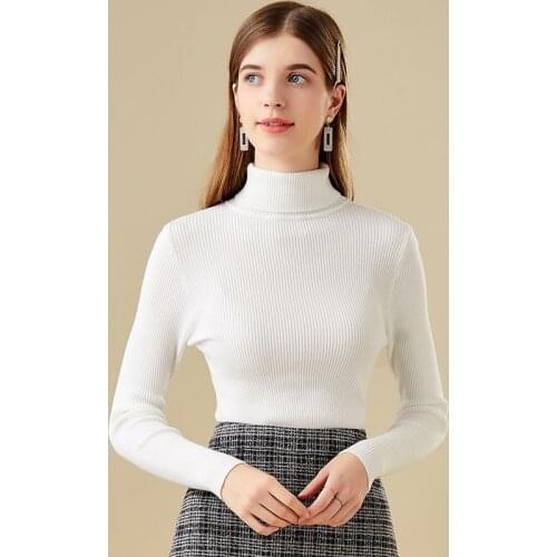 Black Turtlneck Women Sweater Streetwear Knitted Pullovers Top soft Shirt Long Sleeve Fshion Slim-fit Tight Sweater 2021 New