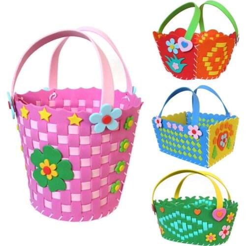 DIY Cute Flower Handmade Craft Kids Children Creative Toy Braided Storage Basket New