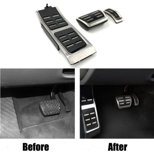 EAZYZKING For Audi A8 S8 D4 4H 2011-2020 Accelerator Gas Brake Foot Rest Pedal Cover Pad Plate Car Accessories