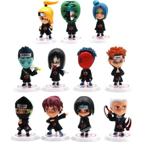 Naruto GK Q Version 11 Models Action Figure Anime PVC 7-8CM Statue Collection Desktop Decoration Toys For Children Figma Gift