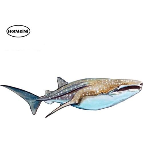 HotMeiNi 13cm x 3.8cm Whale Shark Truck Auto Wall Car Printed Vinyl Decal SUV Truck Graphic Waterproof Decor Car Sticker