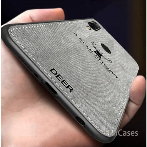 Classic Fabric Cloth Case For Huawei P Smart Plus Soft Silicone Frame Back Cover For Huawei P Smart Plus Phone Cases Huwei