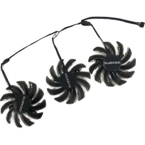 3Pcs/Set 75MM T128010SU Video RX 5600 5700 XT GPU Cooler For GIGABYTE RX5700/5600-XT Graphics Cards Fans As Replacement