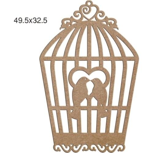 L151 Decorative Bird Cage, Wood Painting Mdf Trim