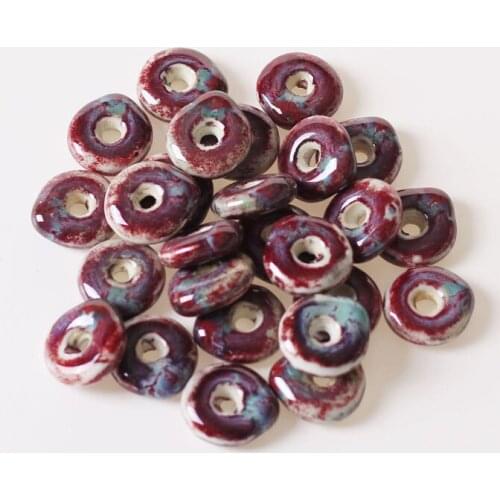Missxiang 15pcs DIY hand-woven ceramic jewelry Langhong safe buckle loose beads bracelet necklace material perle