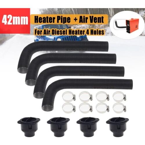 Set of 42mm Car Auto Heater Duct Pipe Ducting Warm Air Outlet Vent Hose Clips For Parking Diesel Heater Webasto Eberspacher