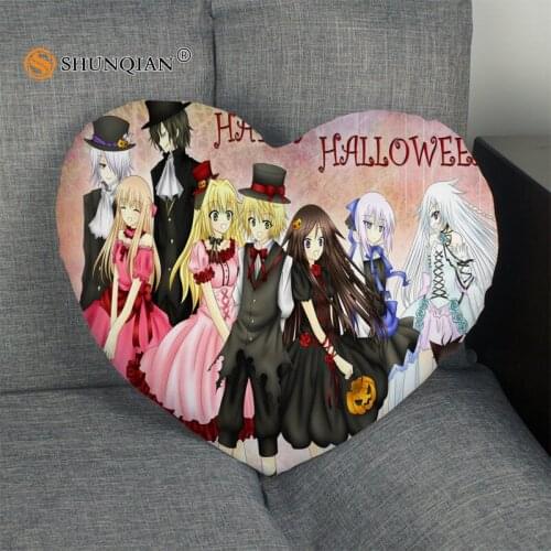 Pandora Hearts Heart Shape Pillow Cover Custom zipper Pillowcase Just Cover No Core Size 41x36cm,47x42cm