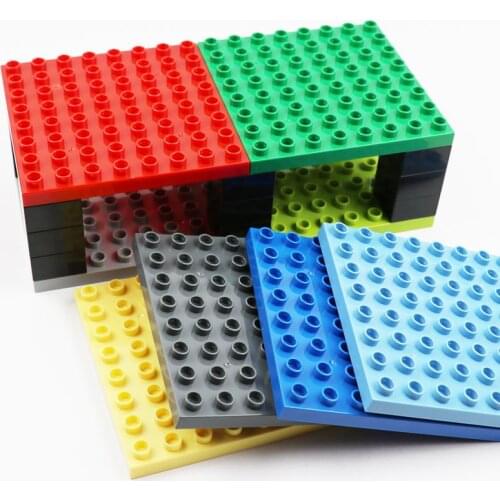 NEW Large Baseplate Big Base Duplo Plate 8X8 Dots Model 51262 Toys for MOC Castles Kits Accessories Science and Technology Toys