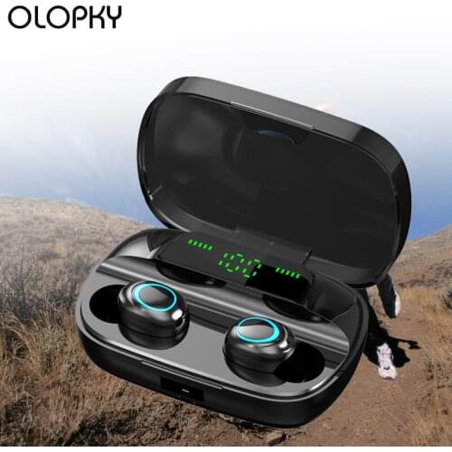 New TWS Bluetooth Headset 5.0 Wireless Dual In-Ear Digital Display HIFI Stereo Sports IPX7 Waterproof Earphones 3500 MAh Battery