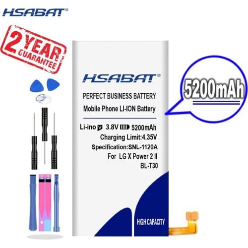 New Arrival [ HSABAT 5200mAh BL-T30 Battery for LG X Power 2 II L64VL M320F M320N M322 L63BL K10 Power M320 M320DSN M320TV MLV7N