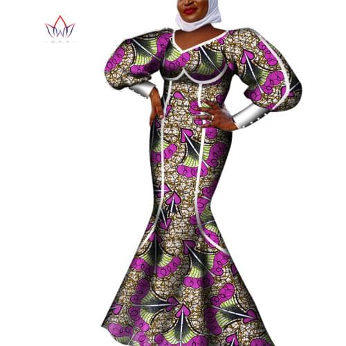 New Long Sleeve Dresses for Women Party Wedding Casual Date Dashiki Peals African Women Dresses African Dresses for Women WY3819