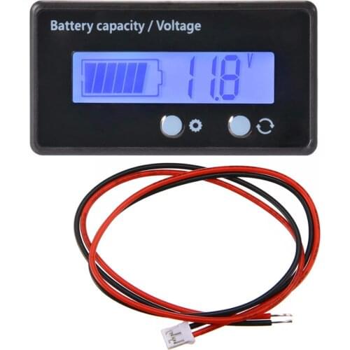 New Waterproof Lead-Acid Battery Capacity Indicator LCD Display Digital Voltmeter Voltage Tester 12V 24V 36V 48V