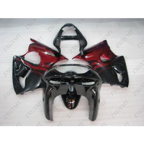 Fairings for Kawasaki Zx6r 1998 - 1999 Red Flame Fairing Ninja Zx-6r 99 Full Body Kits for Kawasaki Zx6r 98