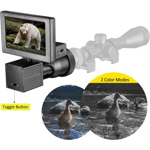 Night vision HD 1080P camera 4.3 inch display conjoined infrared illuminator Riflescope hunting optical system