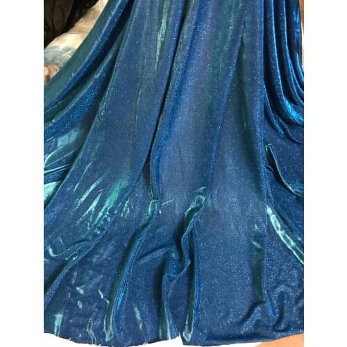 Glued glitter lace fabric SYJ-10312 for party dress Hot sale glitter embroidered tulle Lace Fabric