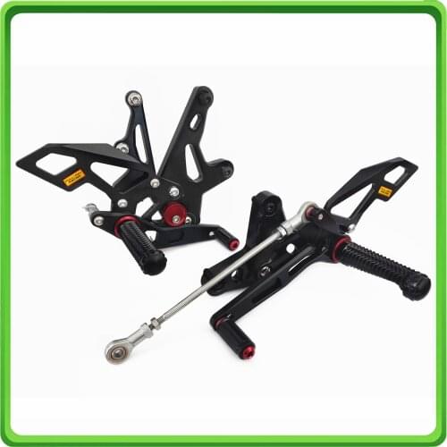 Adjustable Rearsets Rear set sets Foot Rest Pegs Pedal for Kawasaki Ninja 400 / EX400 2018 2019 2020 Black