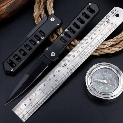 Black High Hardness Folding Knife Field Survival Multi-function Tactical Knife Oxford Bag Self-defense Outdoor Knifes