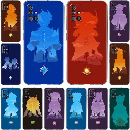 Stylish Smartphone Case for Samsung Galaxy A51 A71 A21s A31 A12 A72 A32 Back Soft Cover A52 5G A11 Funda Genshin Impacts Game